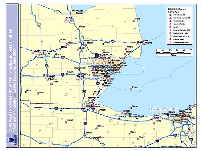 100 Mile Radius Study Map